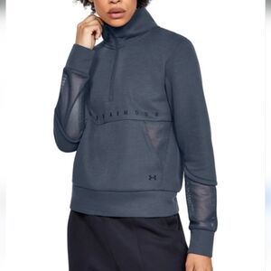 Under Armour 1/2 Zip Up Pullover Sweatshirt Black Athletic athleisure hoodie